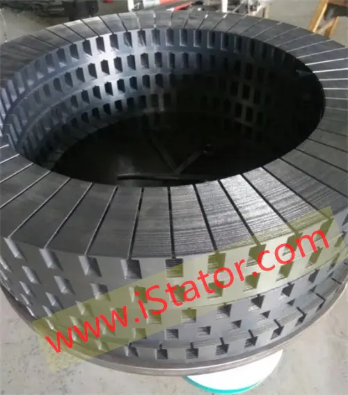 Axial Flux Motor Stator Laminering Tillverkning Focusd On Core Stack Process